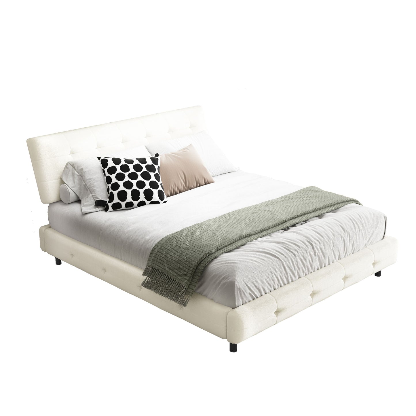 Tufted Headboard With Extra-Large Ultra-Soft Cloud Pillow Design - The Sleep Loft - Online Mattress Showroom NYC