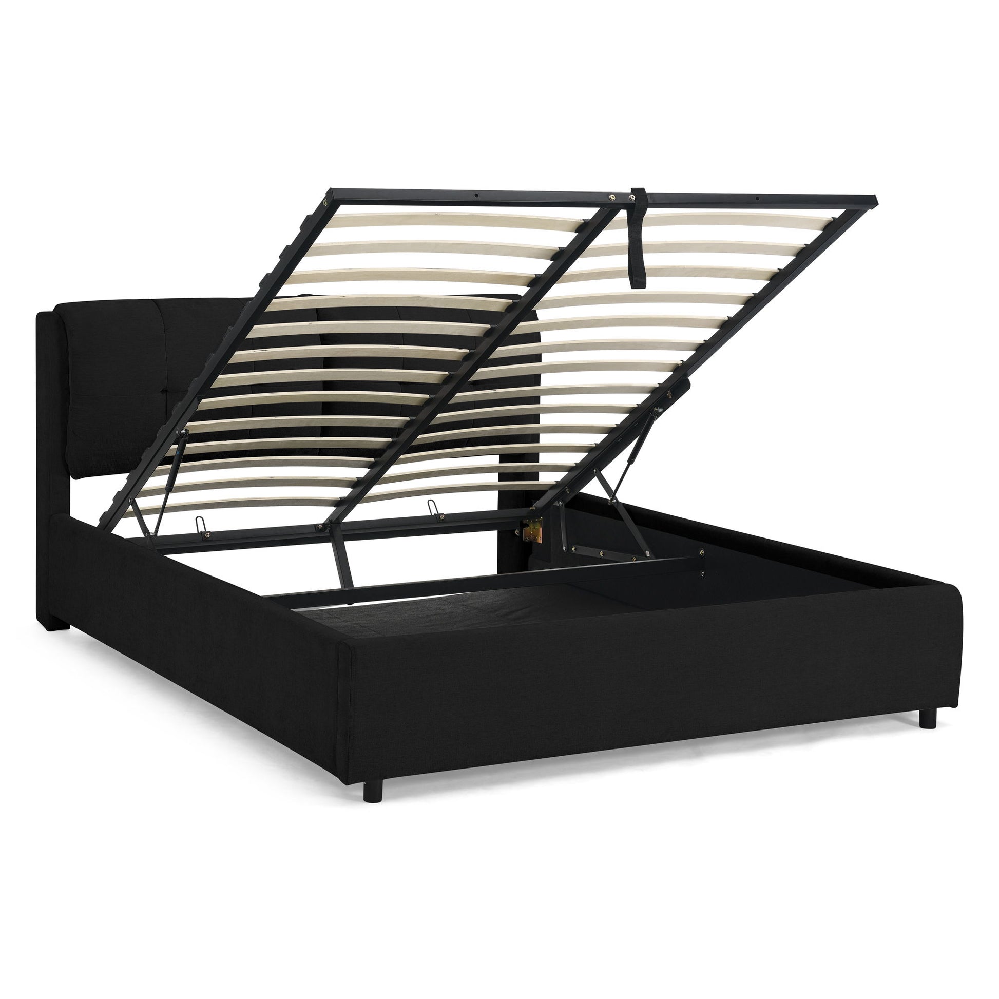 Storage Upholstered Hydraulic Platform Bed With Integrated Headboard - The Sleep Loft - Online Mattress Showroom NYC