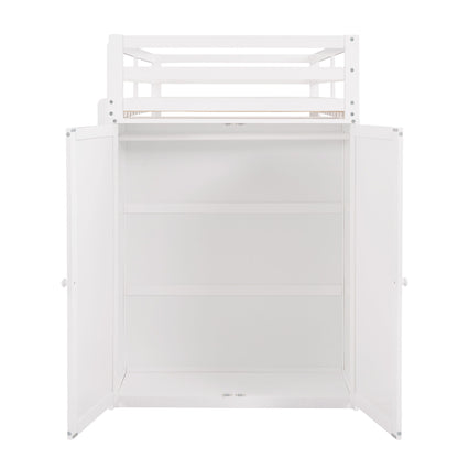 Loft Bed With Drawers, Desk, And Wardrobe - The Sleep Loft - Online Mattress Showroom NYC