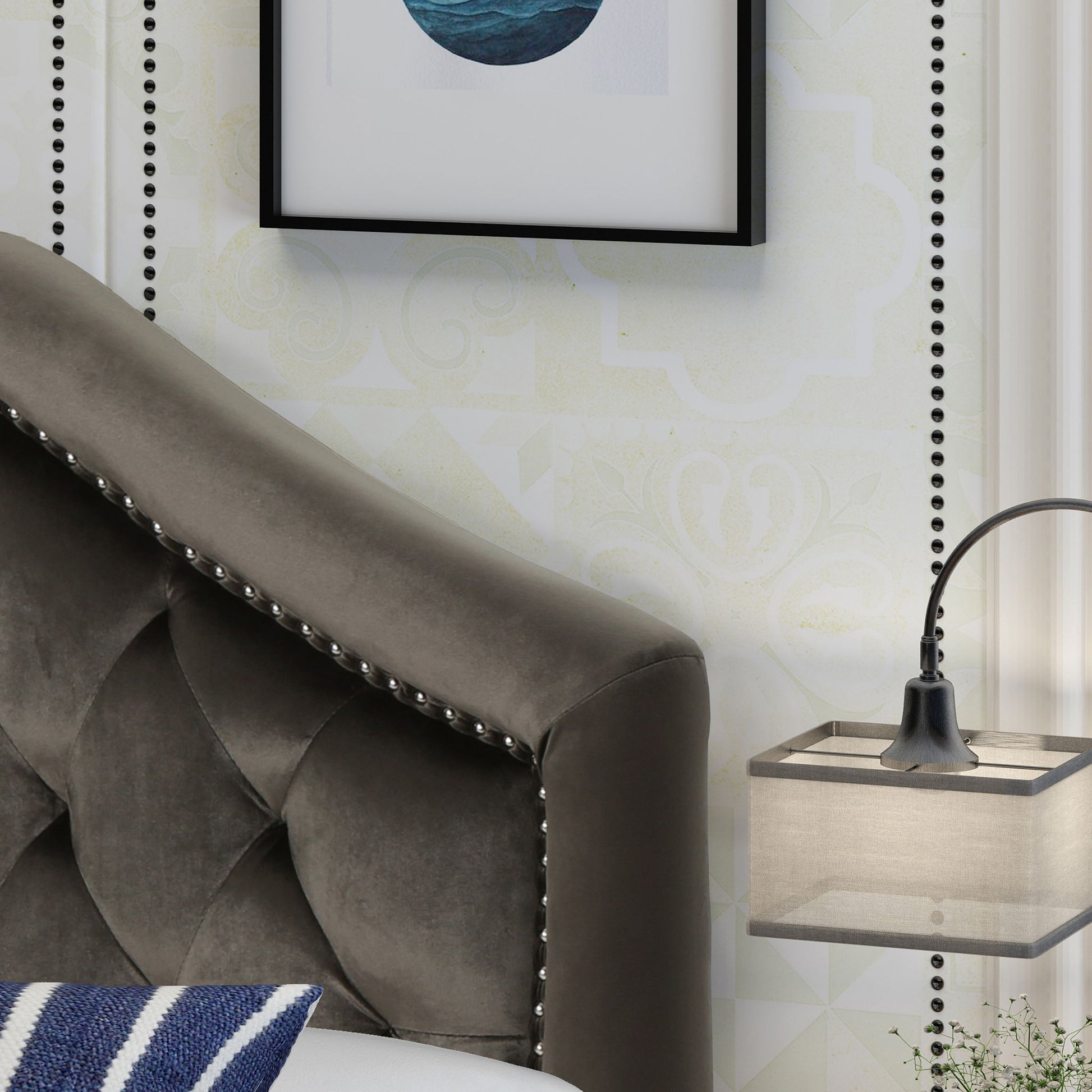 Kaarina - Contemporary Tufted Fabric Headboard - The Sleep Loft - Online Mattress Showroom NYC