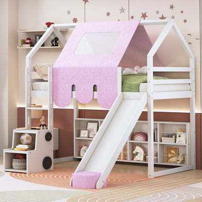 Loft Bed With House Shaped Frame And Tent - The Sleep Loft - Online Mattress Showroom NYC