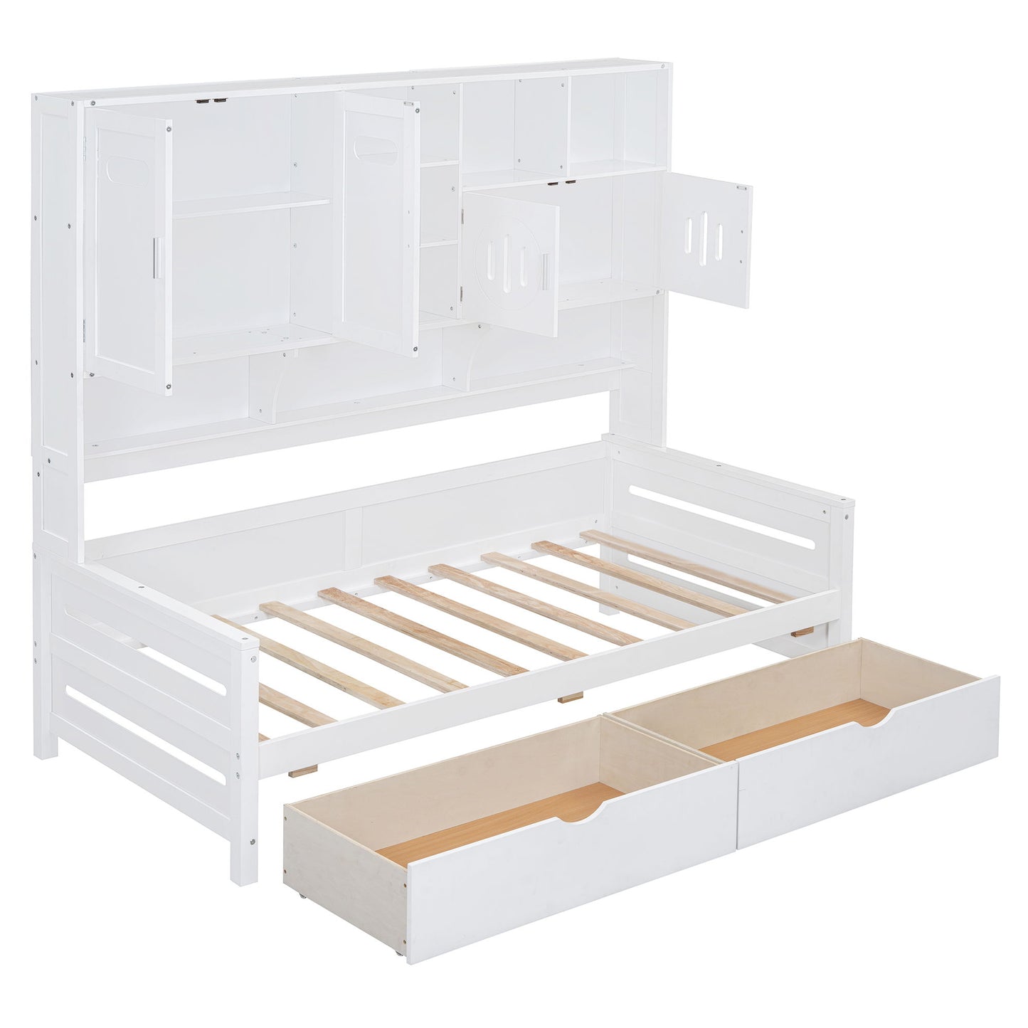 Daybed With All-In-One Cabinet And Shelf - The Sleep Loft - Online Mattress Showroom NYC