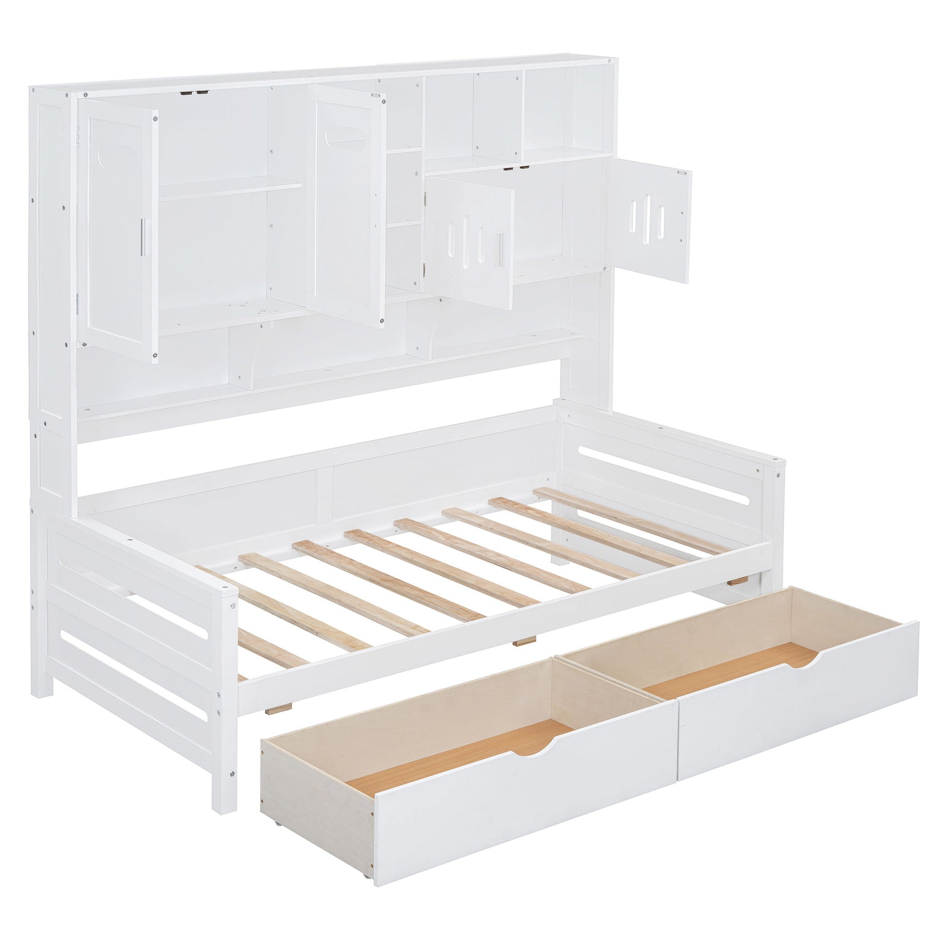 Daybed With All-In-One Cabinet And Shelf - The Sleep Loft - Online Mattress Showroom NYC