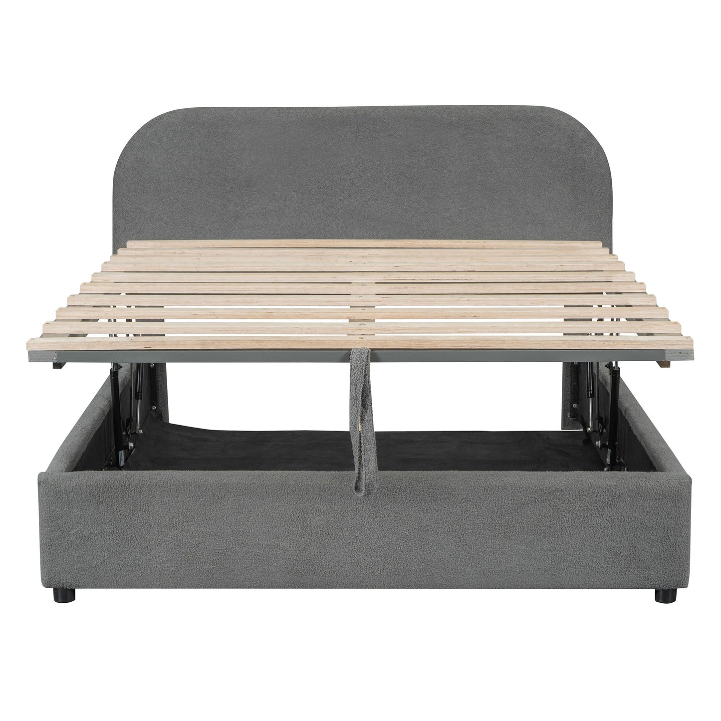 Upholstered Platform Bed With Hydraulic Storage System - The Sleep Loft - Online Mattress Showroom NYC