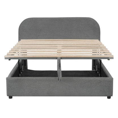 Upholstered Platform Bed With Hydraulic Storage System - The Sleep Loft - Online Mattress Showroom NYC