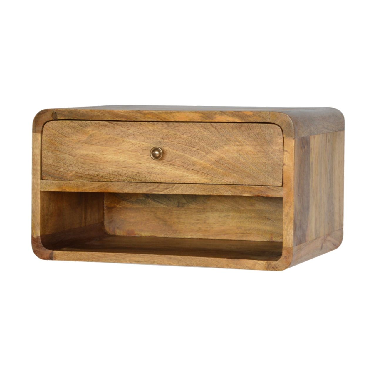Curve Upper Slot Floating Nightstand - The Sleep Loft - Online Mattress Showroom NYC
