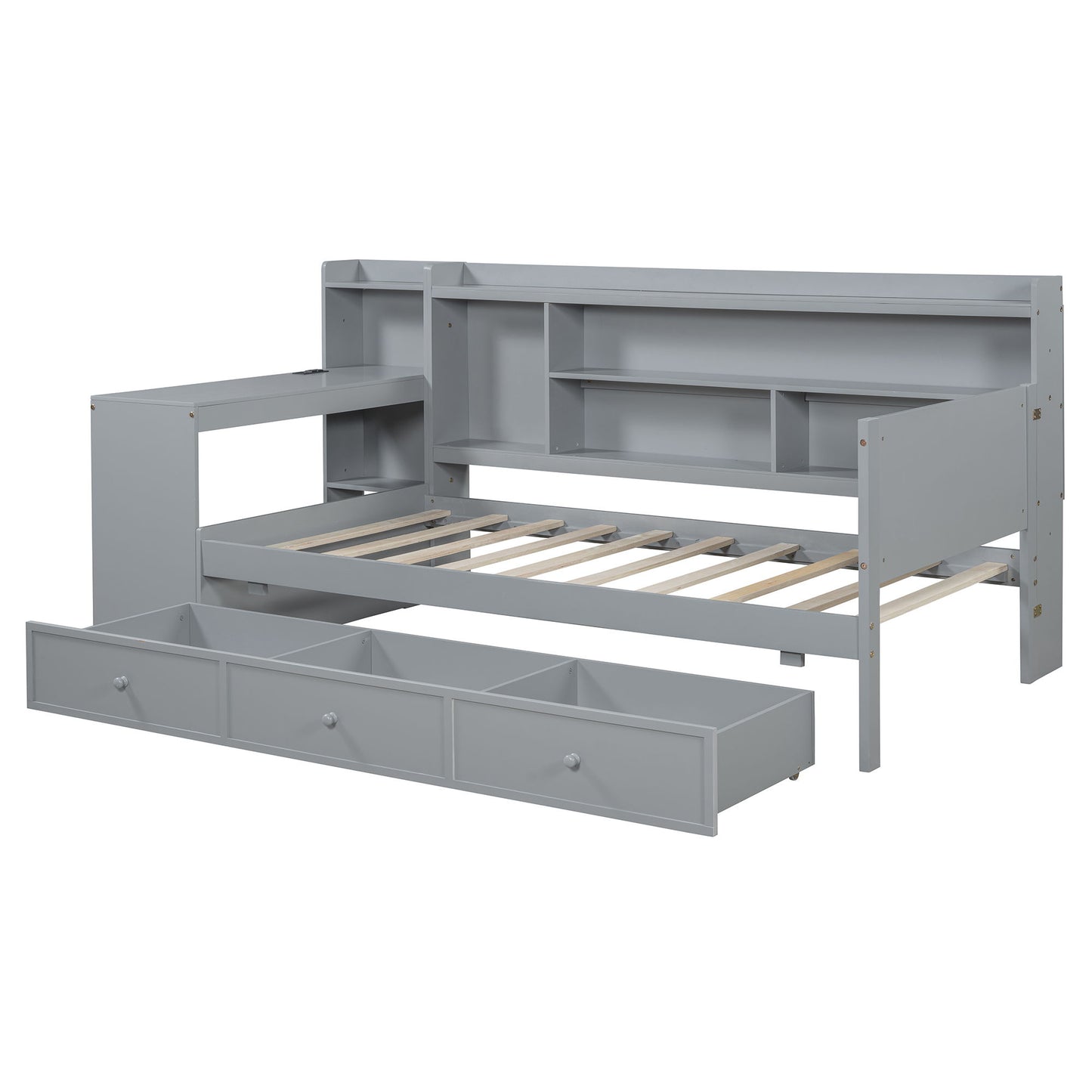 Daybed With 3 Drawers USB Ports And Desk - The Sleep Loft - Online Mattress Showroom NYC