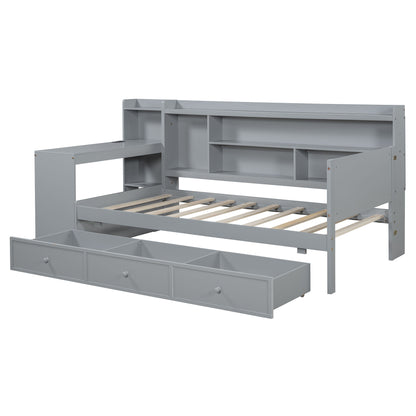 Daybed With 3 Drawers USB Ports And Desk - The Sleep Loft - Online Mattress Showroom NYC