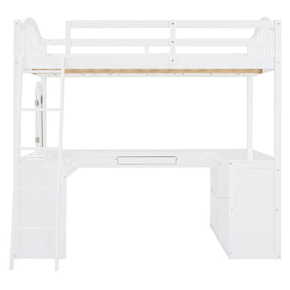 Loft Bed With Drawers, Cabinet, Shelves With Desk - The Sleep Loft - Online Mattress Showroom NYC