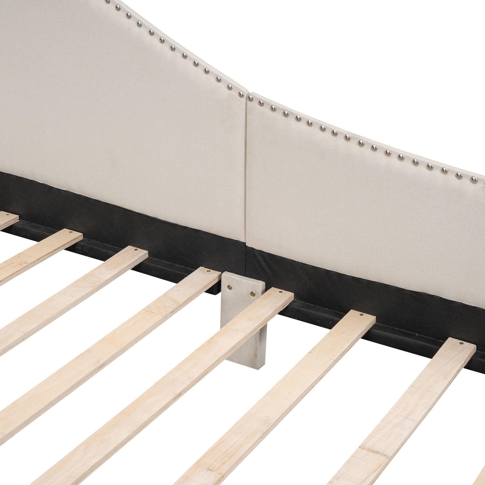 Upholstered Daybed With Headboard And Armrest, Support Legs - The Sleep Loft - Online Mattress Showroom NYC