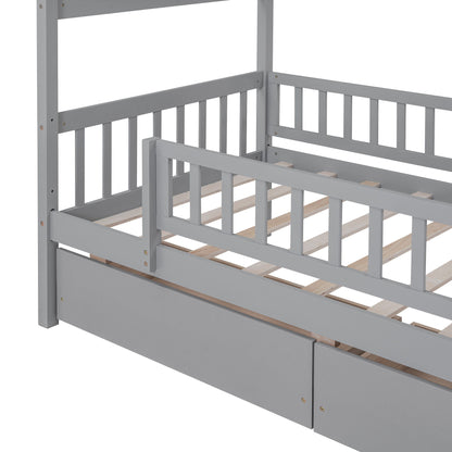 House Bed With 2 Drawers - The Sleep Loft - Online Mattress Showroom NYC