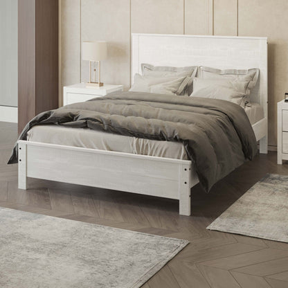 Albany - Bed Frame With Headboard, Heavy Duty Modern Rustic Design - The Sleep Loft - Online Mattress Showroom NYC