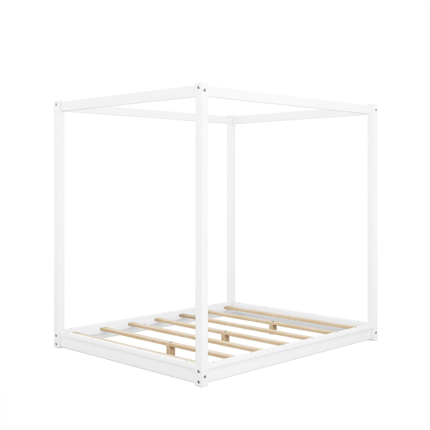 Wood Canopy Platform Bed With Support Legs And Airflow Slats - The Sleep Loft - Online Mattress Showroom NYC