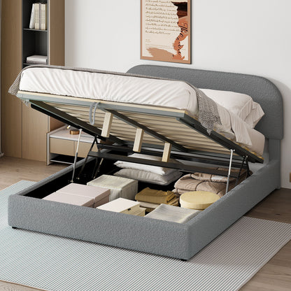 Upholstered Platform Bed With Hydraulic Storage System - The Sleep Loft - Online Mattress Showroom NYC
