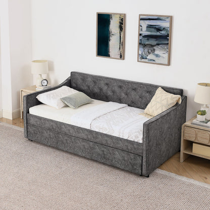 Daybed With Pop Up Trundle And USB Charging Armrest - The Sleep Loft - Online Mattress Showroom NYC