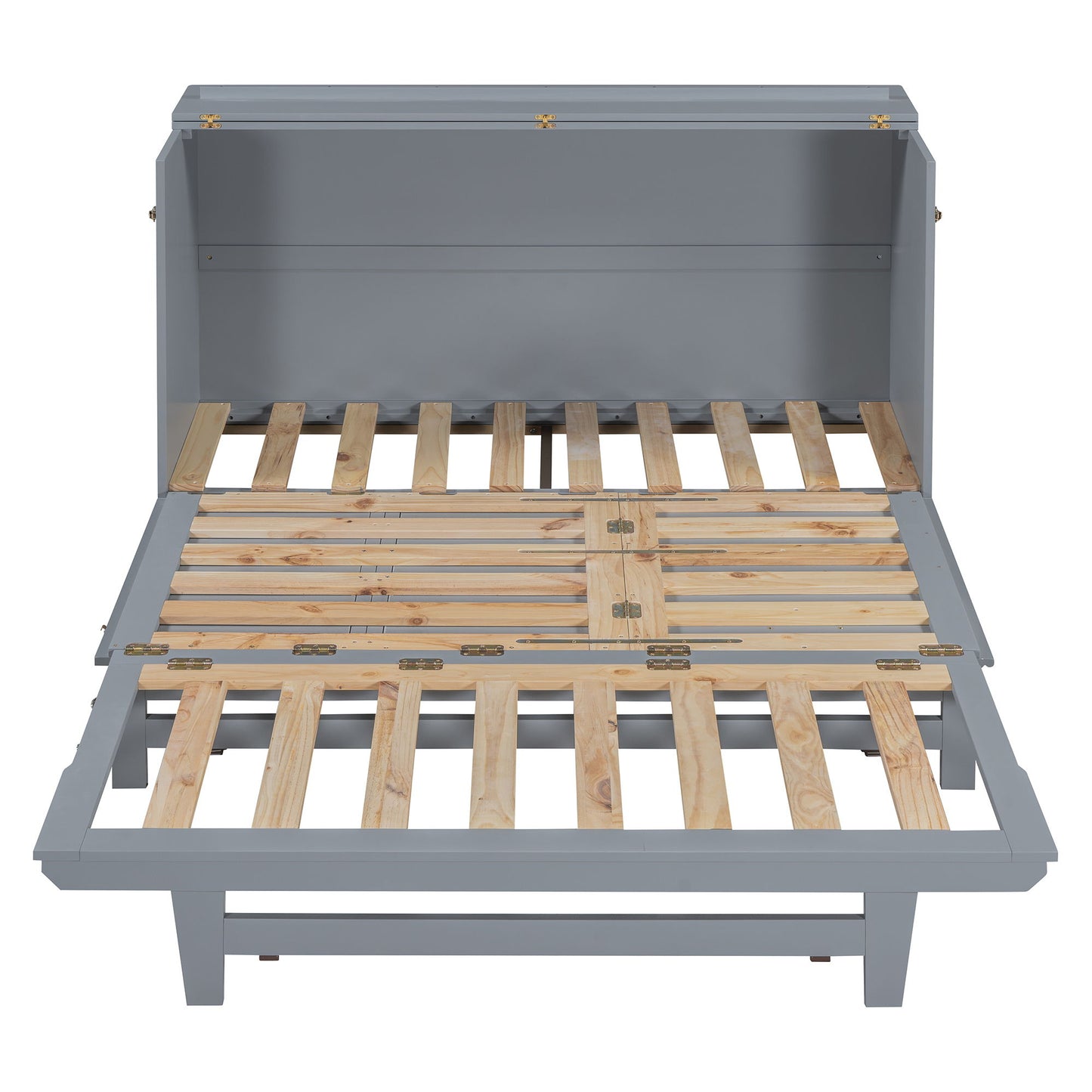 Murphy Bed With Frosted Glass Doors Design, Fake Drawers, Metal Legs - The Sleep Loft - Online Mattress Showroom NYC