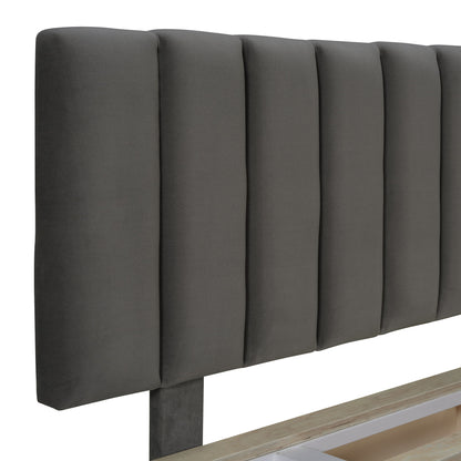 Upholstered Floating Hydrualic Platform Bed With LED Light And USB Port - The Sleep Loft - Online Mattress Showroom NYC