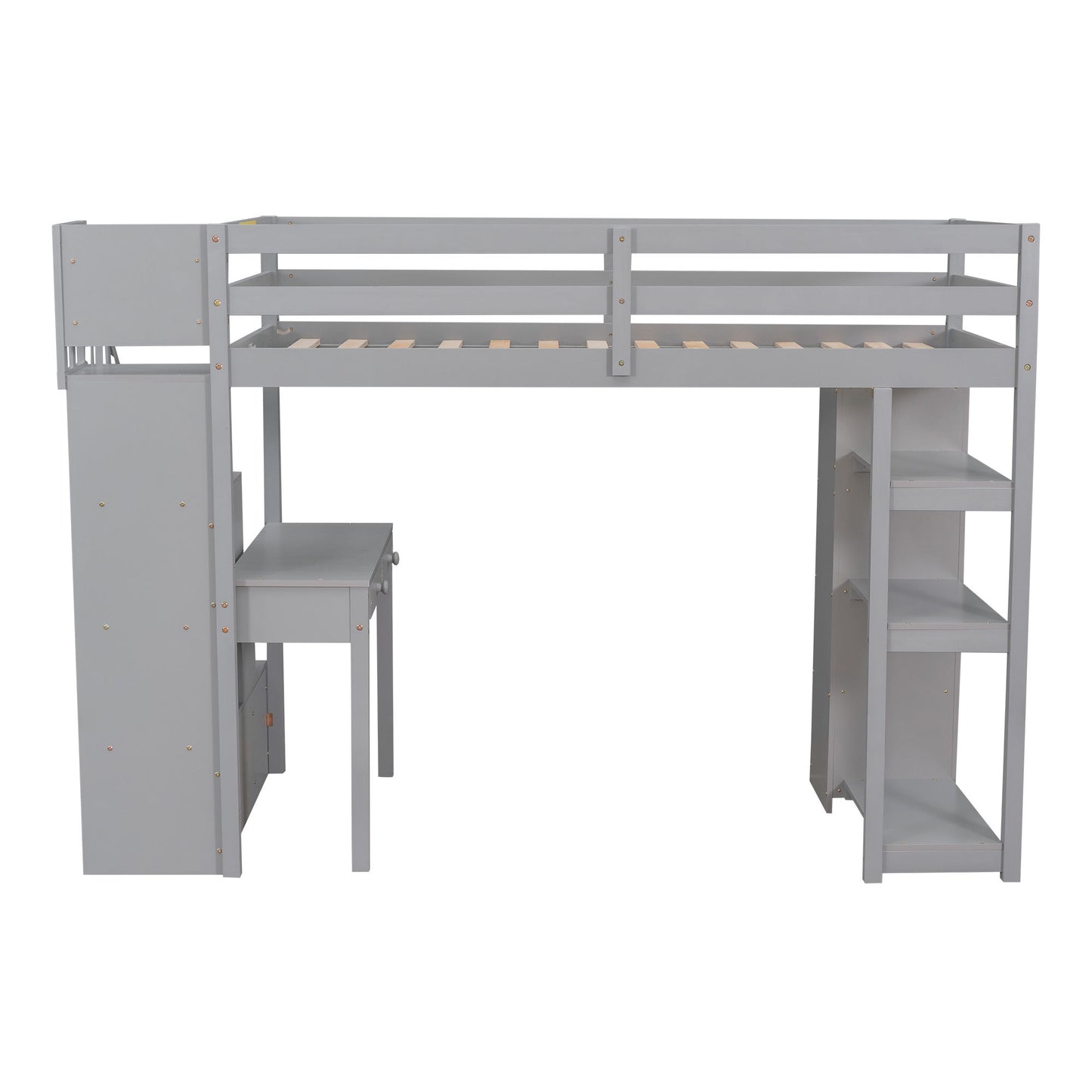 Loft Bed With Storage Drawers, Desk And Stairs With Shelves - The Sleep Loft - Online Mattress Showroom NYC