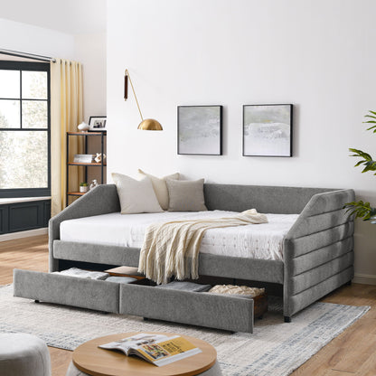 Elegant Daybed With Trundle Upholstered Tufted Sofa Bed - The Sleep Loft - Online Mattress Showroom NYC