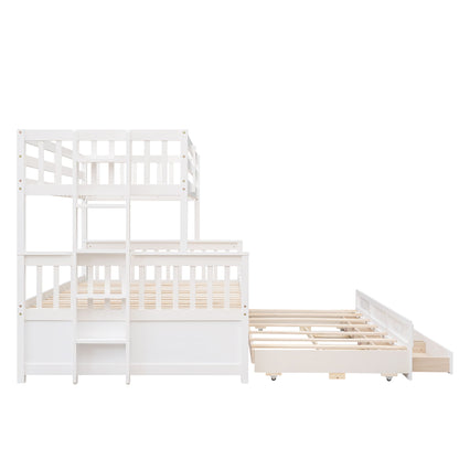 Bunk Bed With Twin Size Trundle And Drawers - The Sleep Loft - Online Mattress Showroom NYC