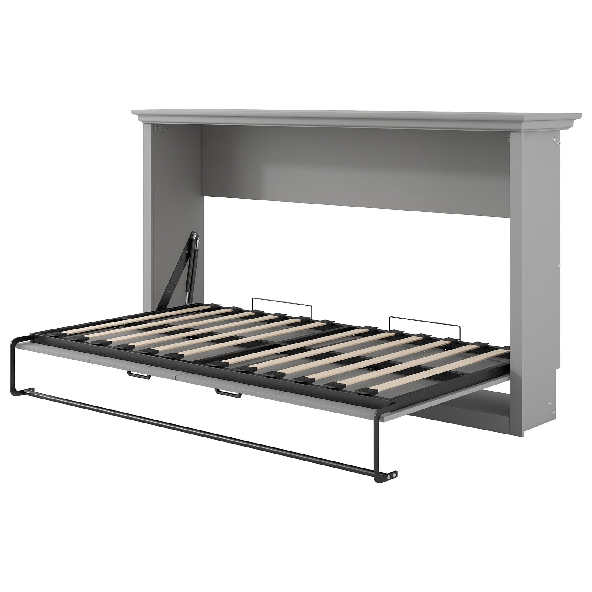 Twin Size Murphy Bed With Cabinet Storage - Gray - The Sleep Loft - Online Mattress Showroom NYC