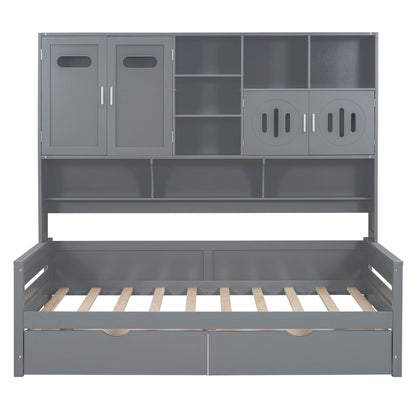 Daybed With All-In-One Cabinet And Shelf - The Sleep Loft - Online Mattress Showroom NYC