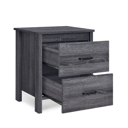Titeca - Contemporary Wood 2 Drawer Nightstand - The Sleep Loft - Online Mattress Showroom NYC