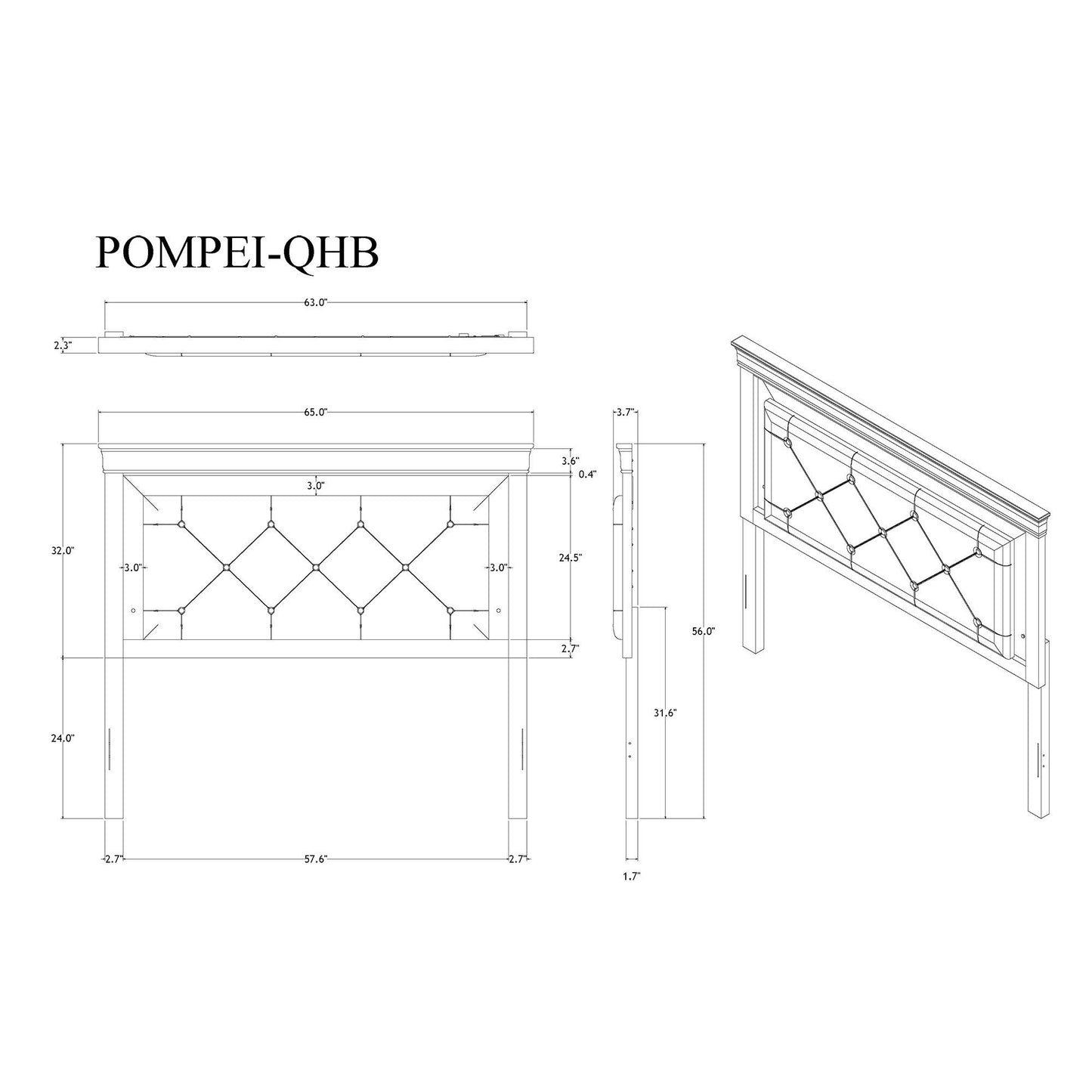 Shaker - Bed With LED Lighting And Crystal Inspired Tufted Headboard - The Sleep Loft - Online Mattress Showroom NYC