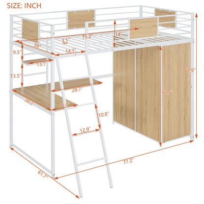 Loft Bed With L Shape Desk And Wardrobe - The Sleep Loft - Online Mattress Showroom NYC