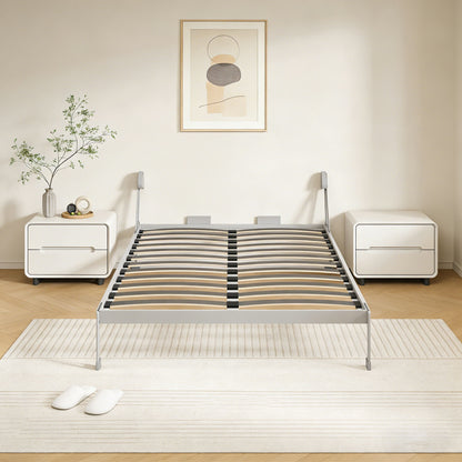 Queen Size Vertical Murphy Wall Cabinet Folding Bed With Automatic Legs - Gray - The Sleep Loft - Online Mattress Showroom NYC
