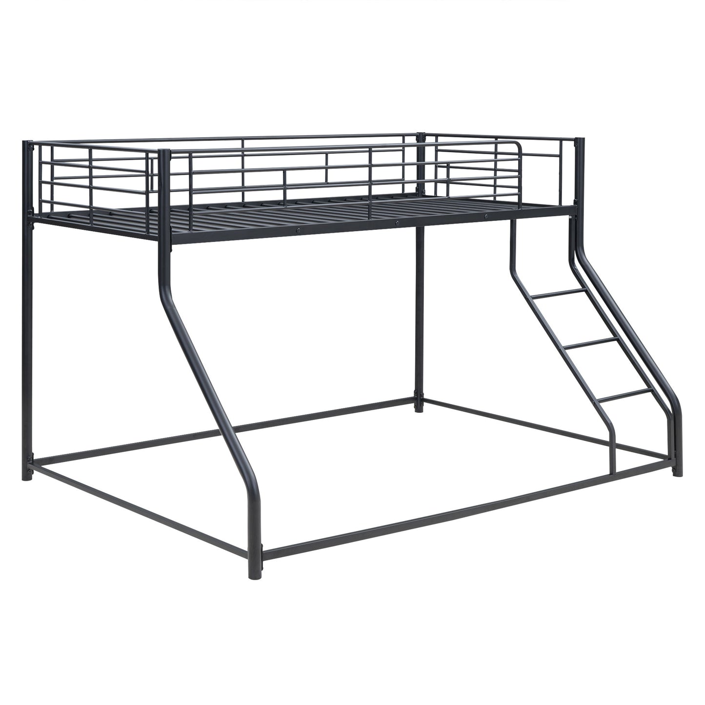Metal Floor Bunk Bed With Sloped Ladder, Space Saving Design - The Sleep Loft - Online Mattress Showroom NYC