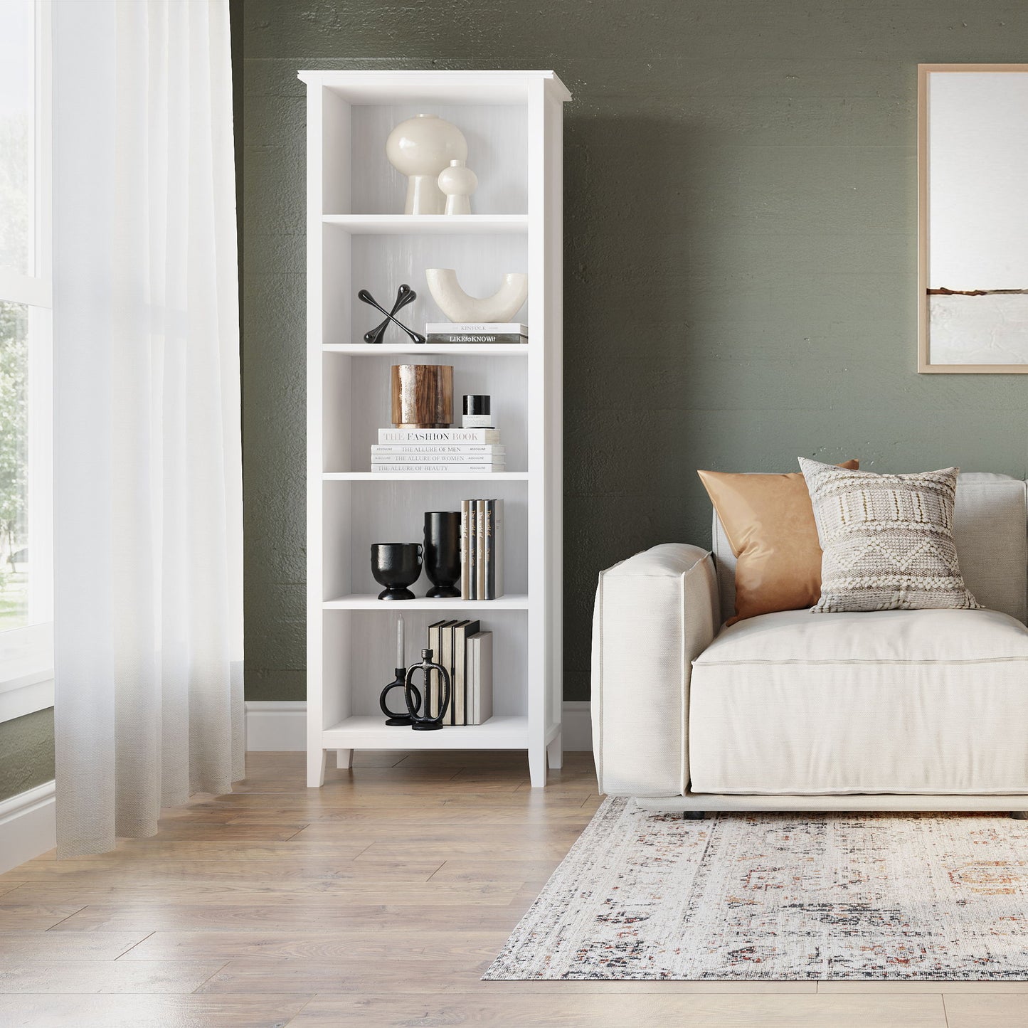 Artisan - 5 Shelf Bookcase, Handcrafted - The Sleep Loft - Online Mattress Showroom NYC