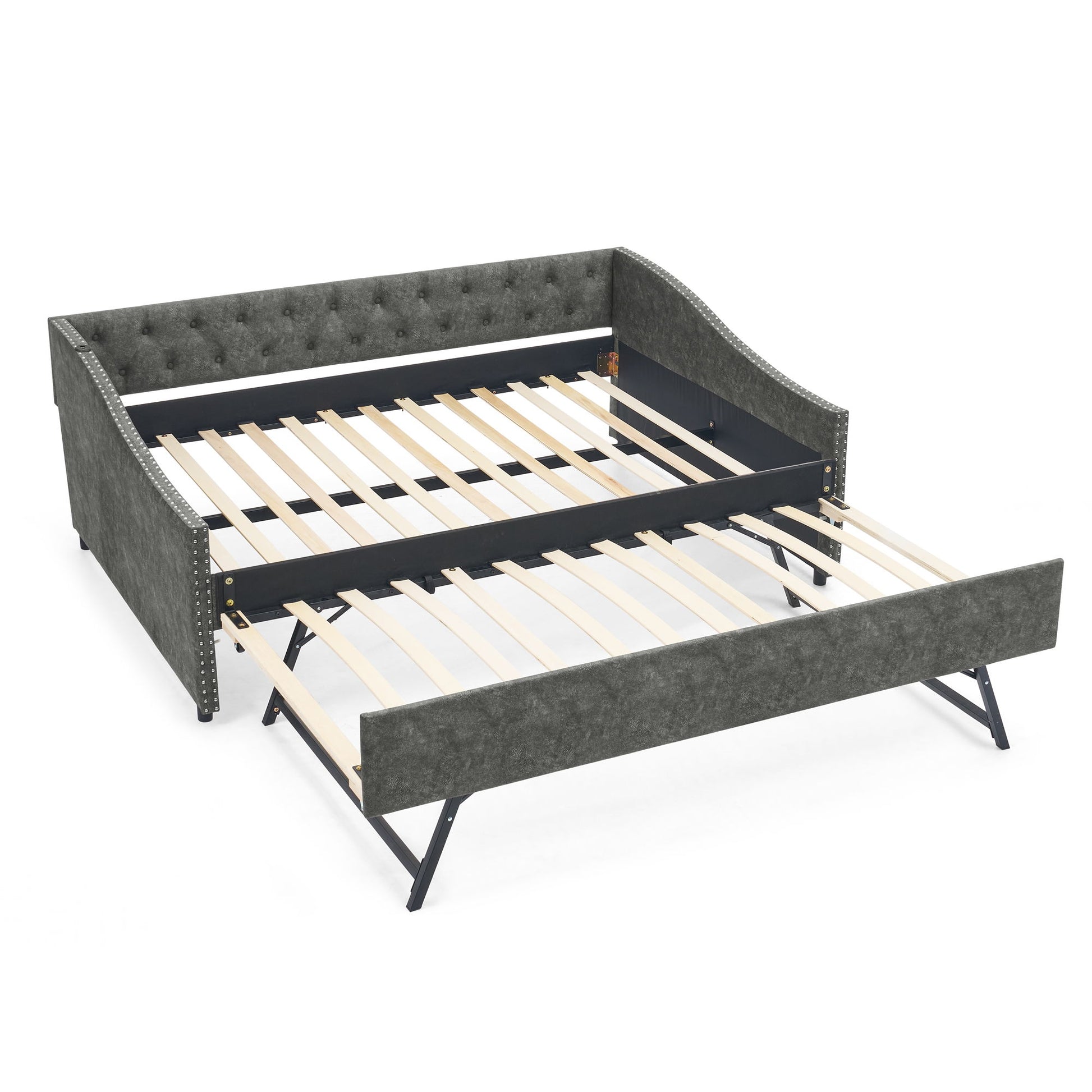 Upholstered Daybed With USB Charging & Pull Out Bed - The Sleep Loft - Online Mattress Showroom NYC
