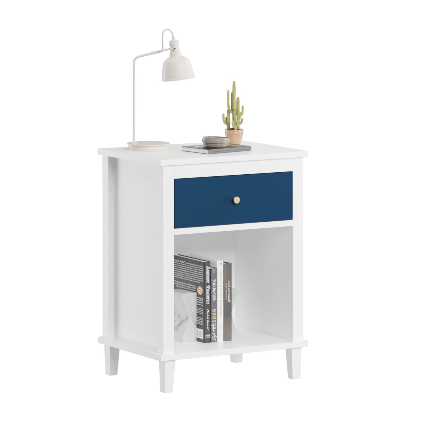 Nightstand With 1 Drawer 1 Shelf - The Sleep Loft - Online Mattress Showroom NYC