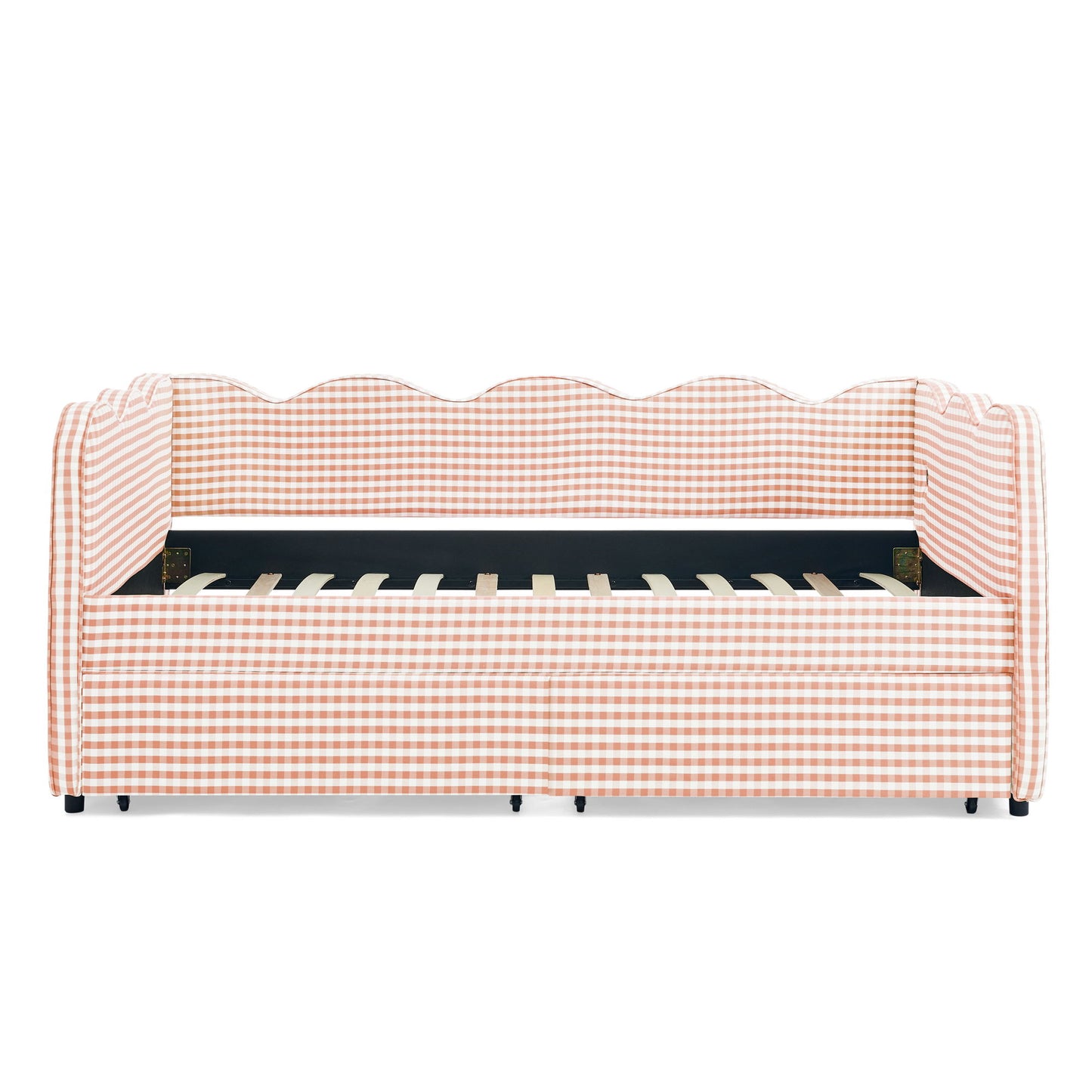 Gingham Daybed With USB Charging Port, Wave-Shaped Design - The Sleep Loft - Online Mattress Showroom NYC