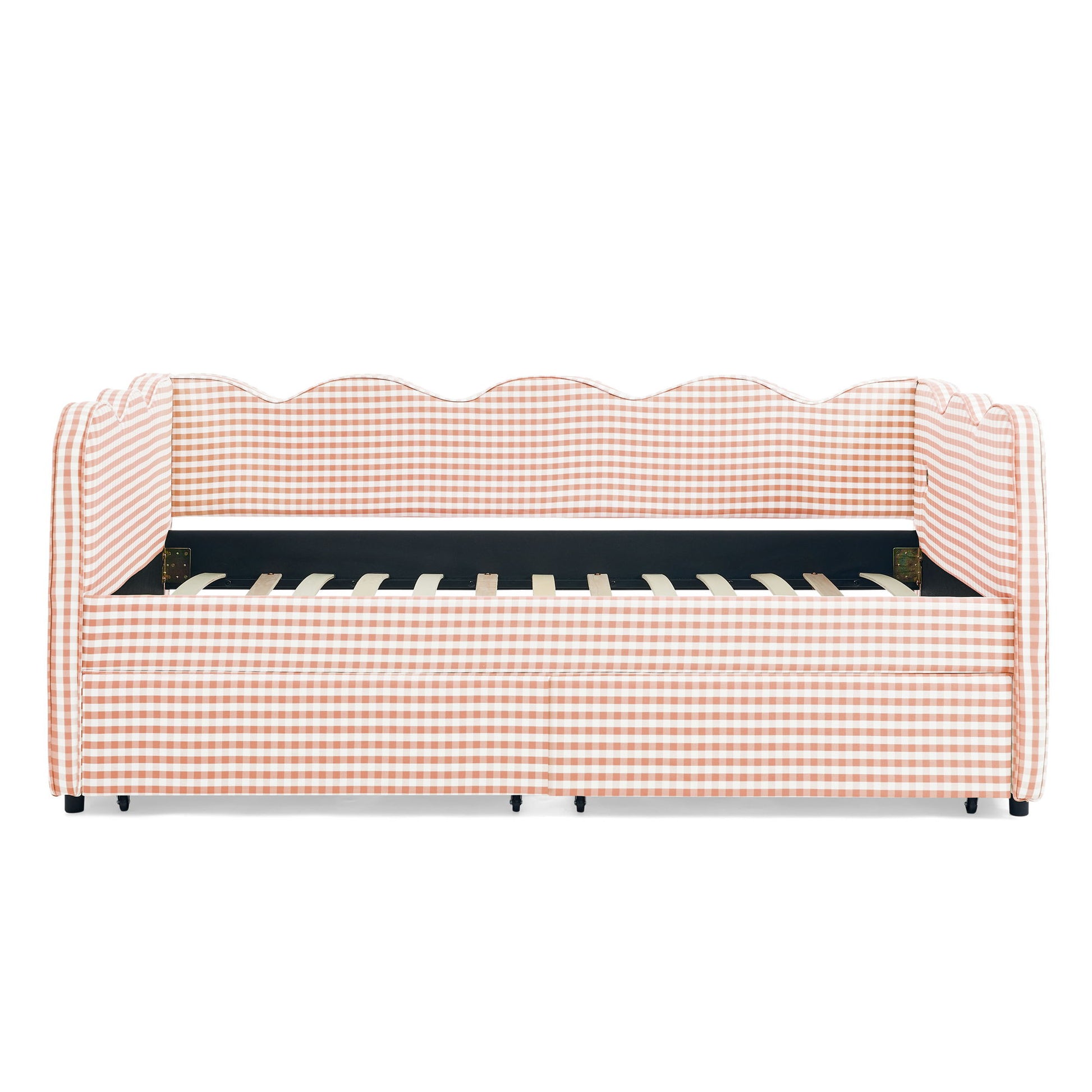 Gingham Daybed With USB Charging Port, Wave-Shaped Design - The Sleep Loft - Online Mattress Showroom NYC