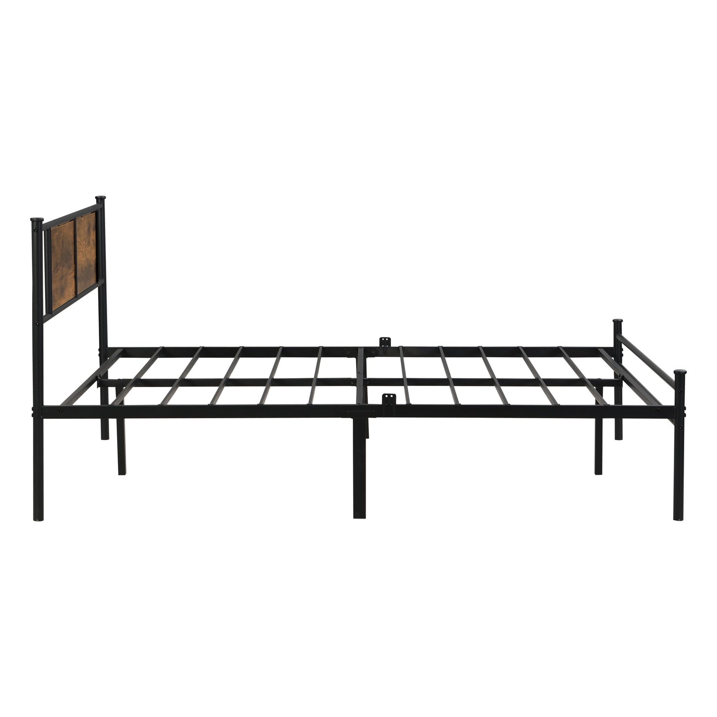 Modern Metal Bedframe With Headboard, Durable Steel Structure