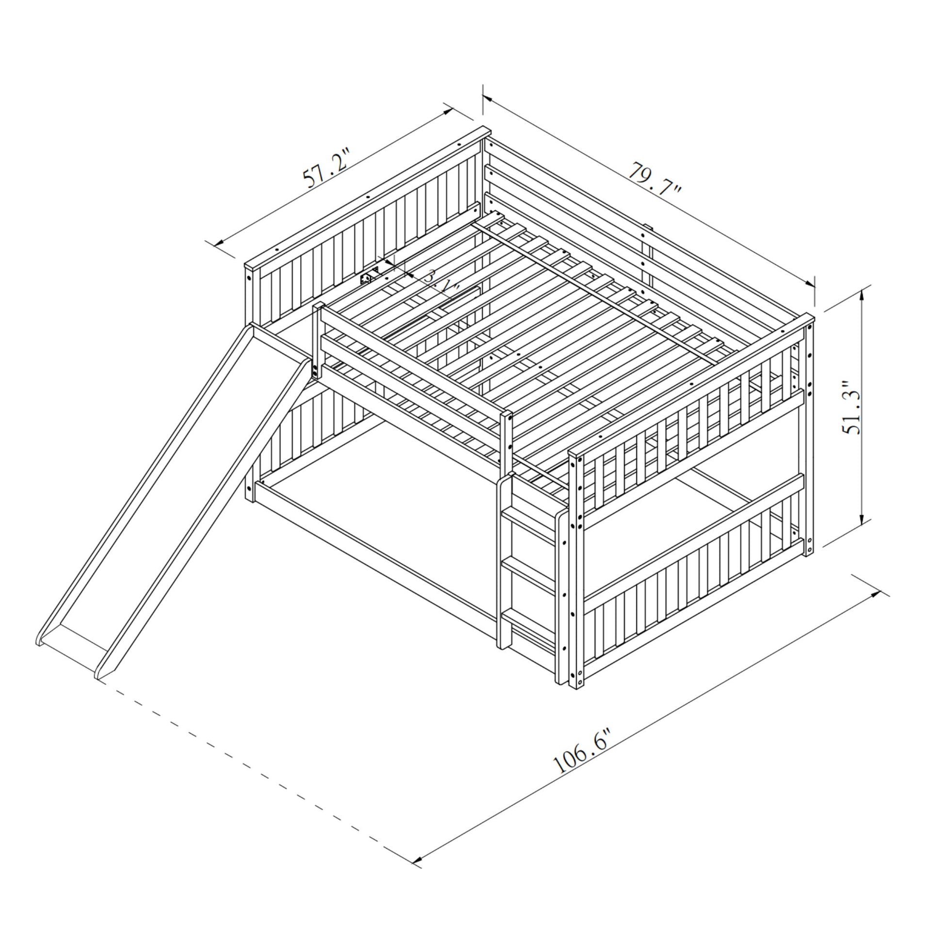 Bunk Bed With Slide And Ladder - The Sleep Loft - Online Mattress Showroom NYC