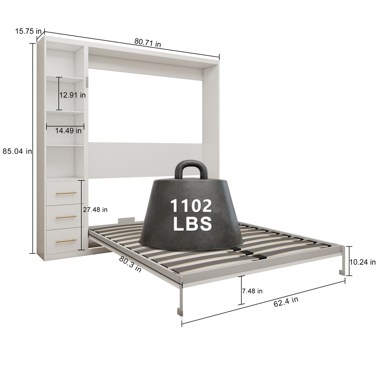 Folding Vertical Murphy Wall Bed - The Sleep Loft - Online Mattress Showroom NYC