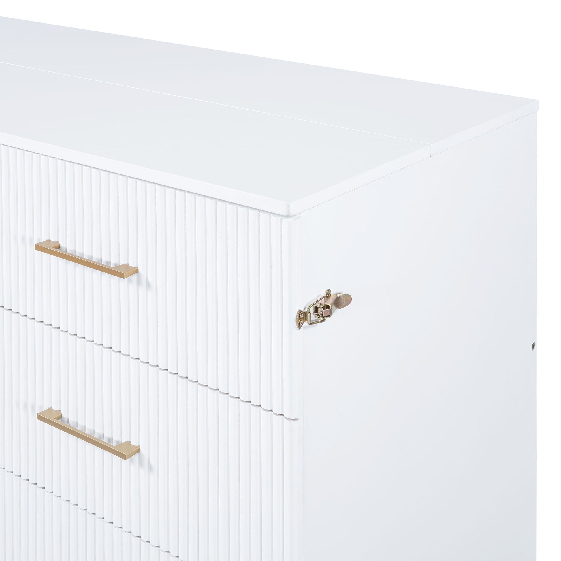 Murphy Bed With Frosted Glass Doors Design, Fake Drawers, Metal Legs - The Sleep Loft - Online Mattress Showroom NYC