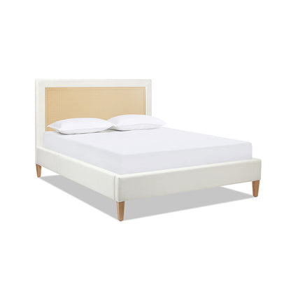 Haley - Upholstered Cane Back Platform Bed - The Sleep Loft - Online Mattress Showroom NYC