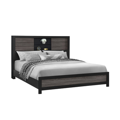Soluto - Bed With Bookcase Headboard - The Sleep Loft - Online Mattress Showroom NYC