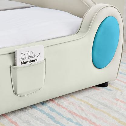 Cute Cloud Shape Bed With Guardrails Cartoon Design, Storage Pocket - The Sleep Loft - Online Mattress Showroom NYC