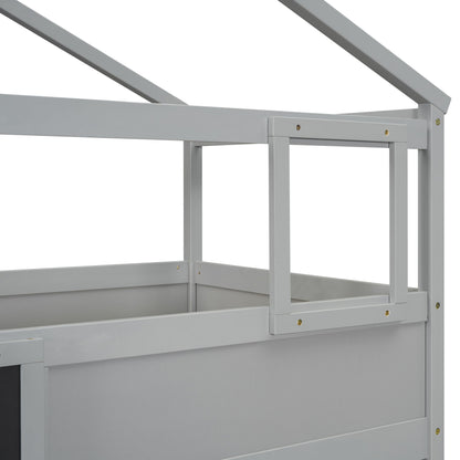 House Style Bunk Bed With Storage Staircase And board - The Sleep Loft - Online Mattress Showroom NYC