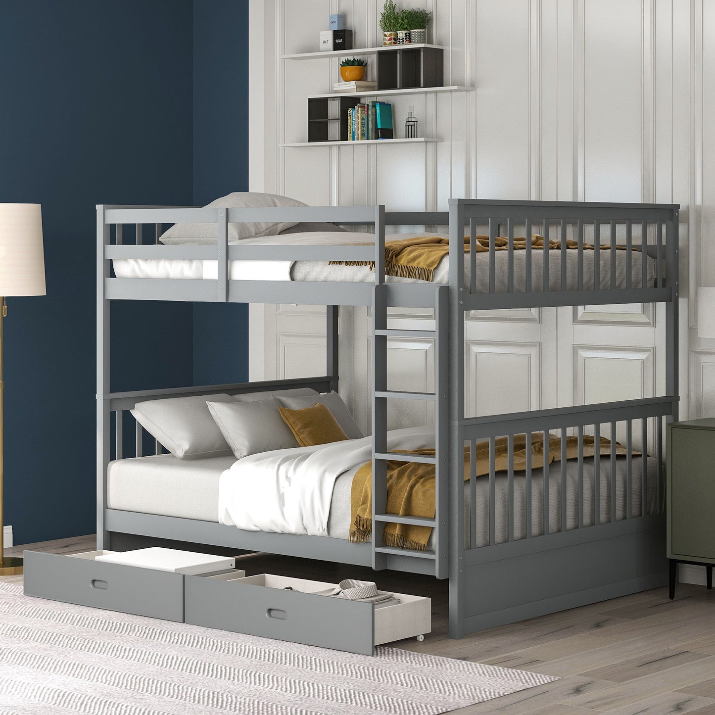 Bunk Bed With Ladders And 2 Storage Drawers - The Sleep Loft - Online Mattress Showroom NYC