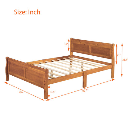 Platform Bed Frame Mattress Foundation Sleigh Bed With Headboard / Footboard / Wood Slat Suppor - The Sleep Loft - Online Mattress Showroom NYC