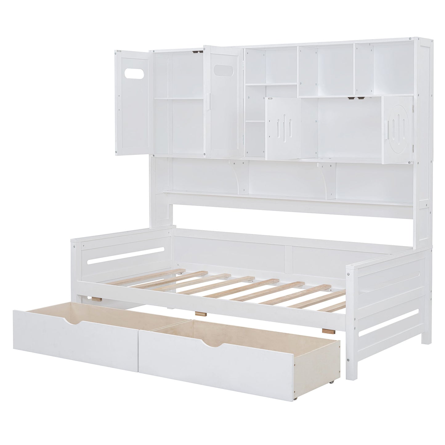 Daybed With All-In-One Cabinet And Shelf - The Sleep Loft - Online Mattress Showroom NYC