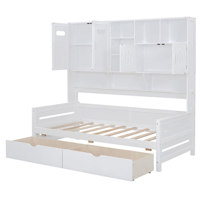 Daybed With All-In-One Cabinet And Shelf - The Sleep Loft - Online Mattress Showroom NYC