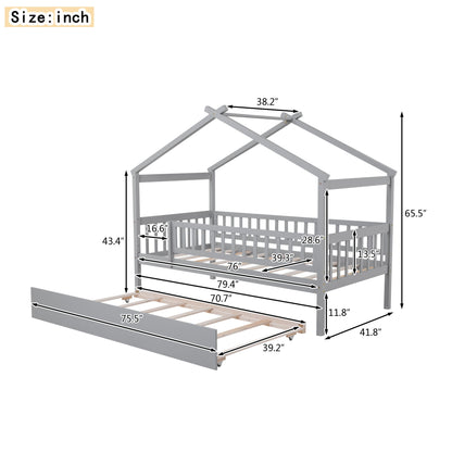 Creativity House Bed With Twin Size Trundle - The Sleep Loft - Online Mattress Showroom NYC