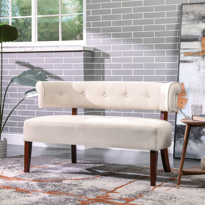 Jared - Versatile Roll Arm Tufted Bench Settee - The Sleep Loft - Online Mattress Showroom NYC